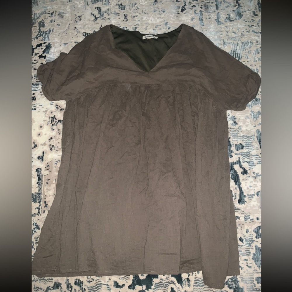 Army green womens babydoll style dress